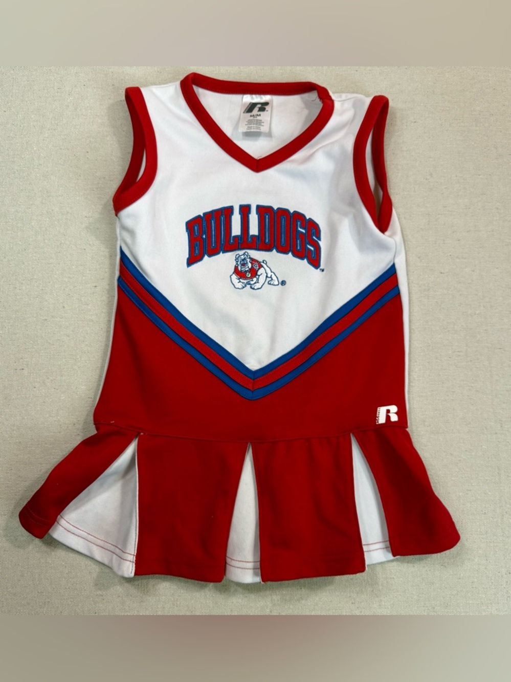 Fresno State Bulldogs Cheer Dress Youth Size 5/6 Red White Outfit